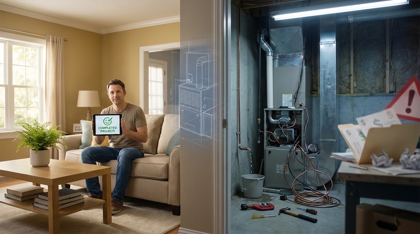 DIY HVAC installation hidden costs, safety risks, and home value impact