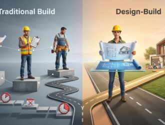 House blueprint split: design‑build collaboration vs. traditional contractor method