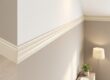 Elegant crown molding installed at wall‑ceiling junction, adding a sophisticated finish
