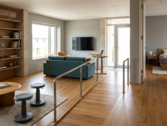 Inclusive universal design home interior with accessible, stylish features for all ages