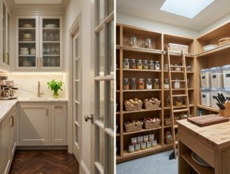 Butler's pantry vs walk‑in pantry comparison: sleek kitchen storage options.