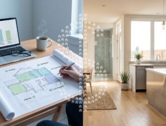Home renovation blueprint showing high‑ROI projects for resale value
