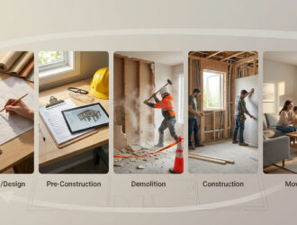 Home renovation timeline: demo, construction, finishing touches, and move‑in