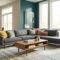 Modern living room showcasing 2026 interior color trends with bold paint palettes and stylish décor
