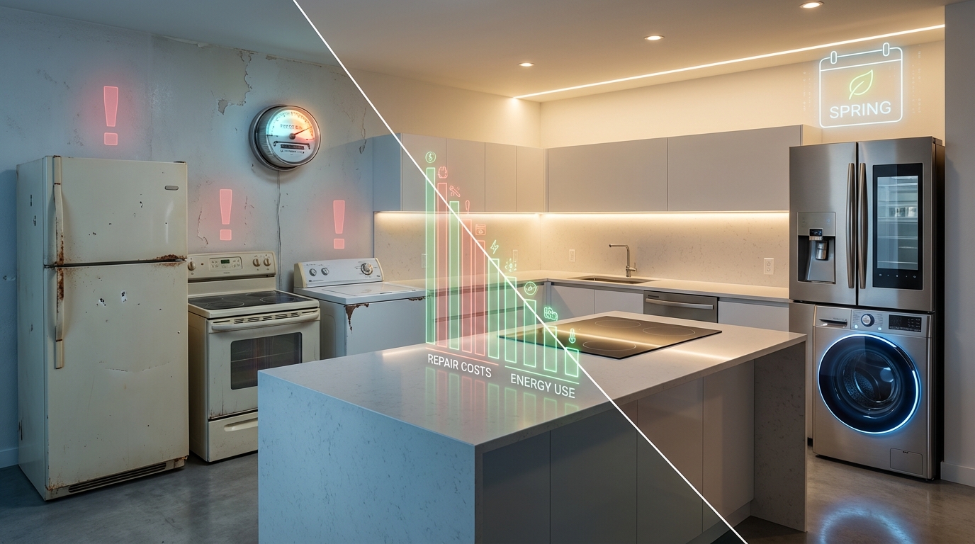 Assessing major appliances to know the right time for upgrade, energy savings, lower costs.