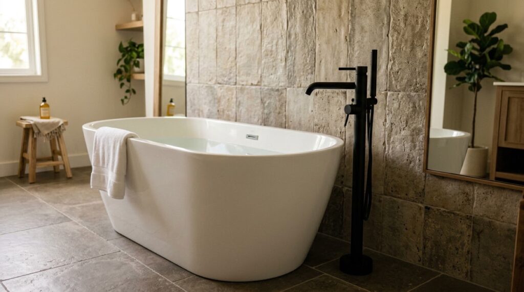 Waterproof luxury vinyl plank flooring with scratch-resistant wear layer