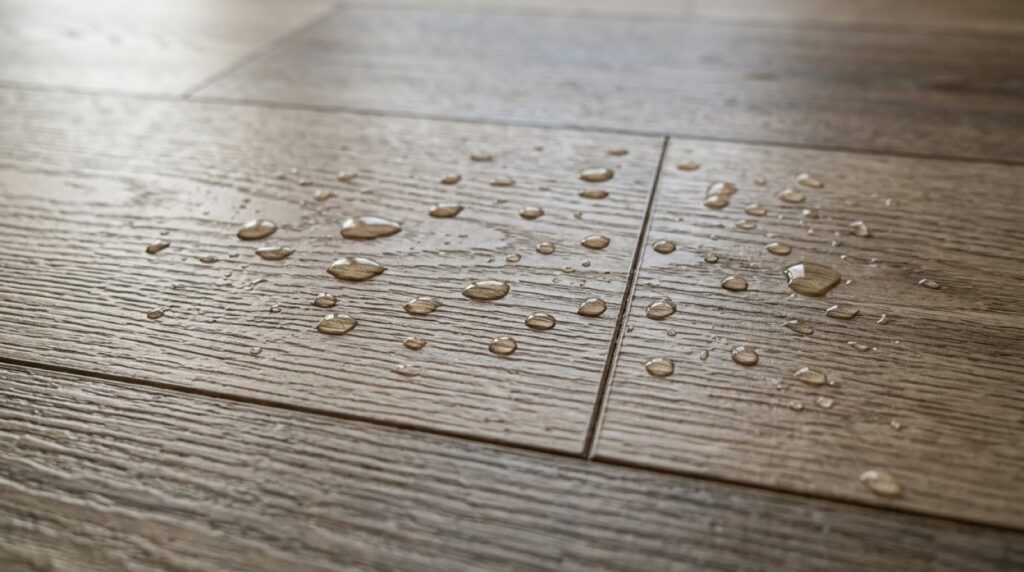 Washable area rug and pet-friendly flooring in a children play area